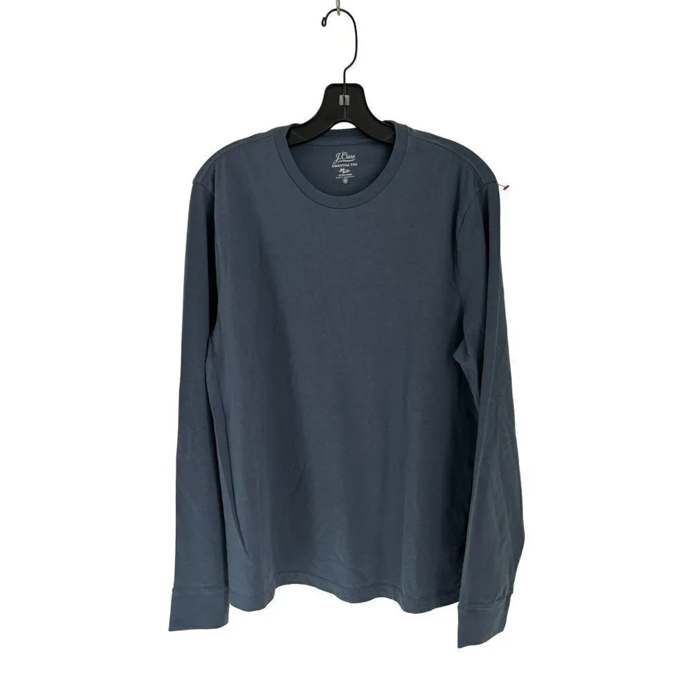 J.Crew Essential Tee Long Sleeve Crewneck Gray Color Size Med